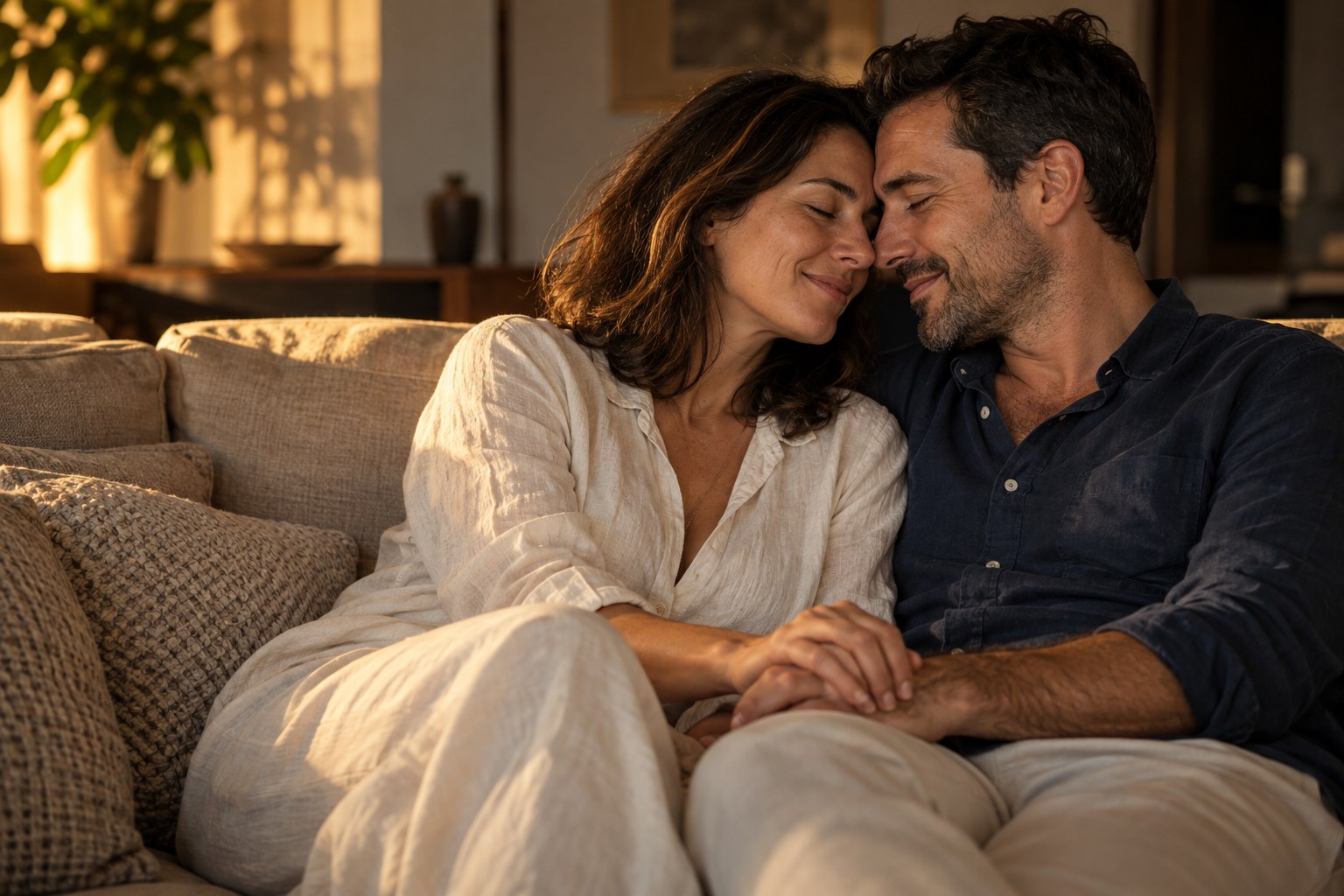 Imagem ilustrativa de um casal em um momento de proximidade